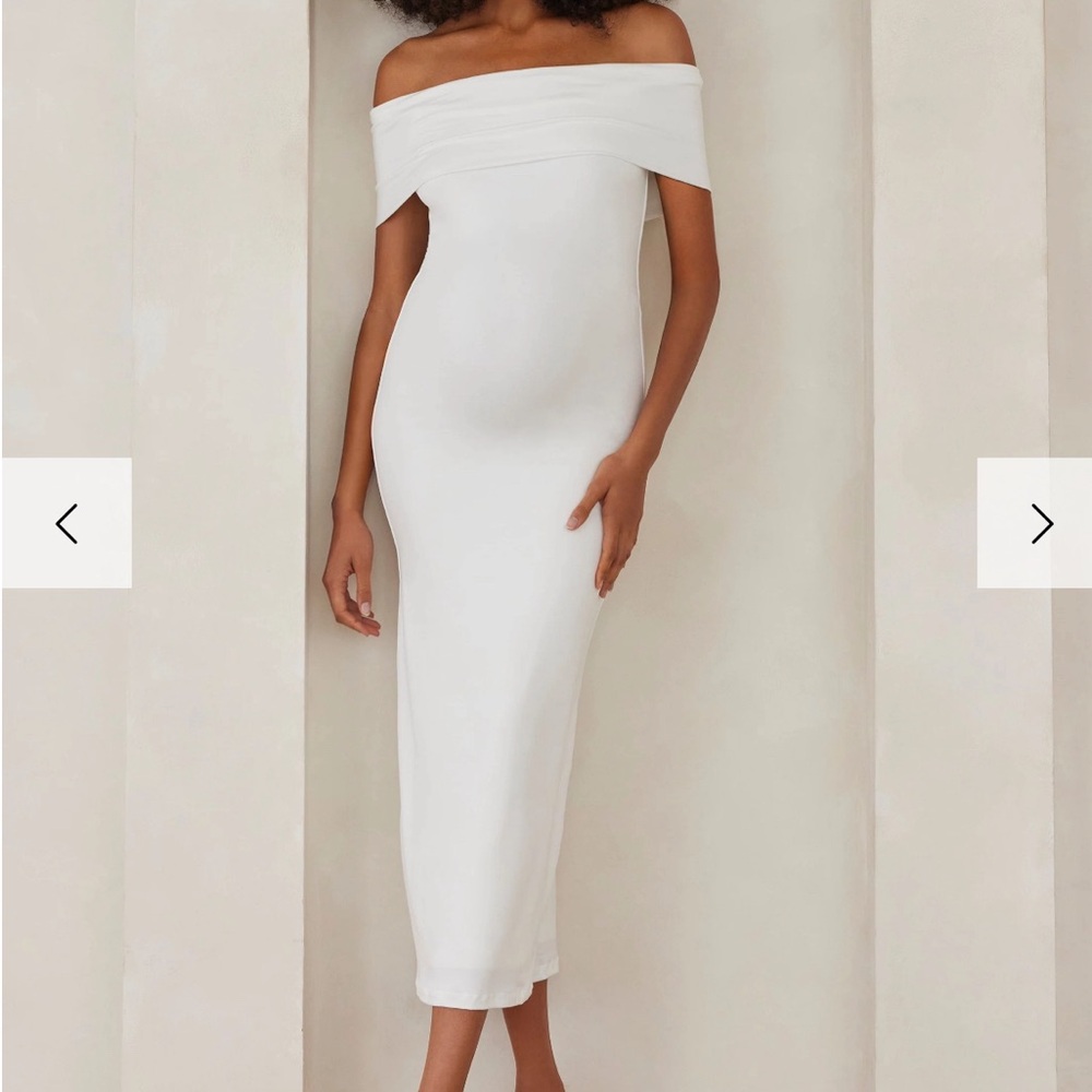 Elegant Off-Shoulder White Dress